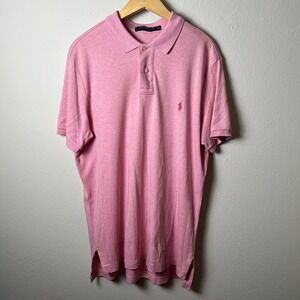 Polo Ralph Lauren Polo Shirt Mens XL Pink Short Sleeve Classic Pony Golf Casual
